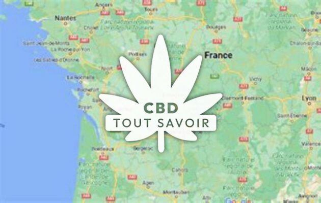 Village à Saint-Vulbas avec feuille Cannabis CBD