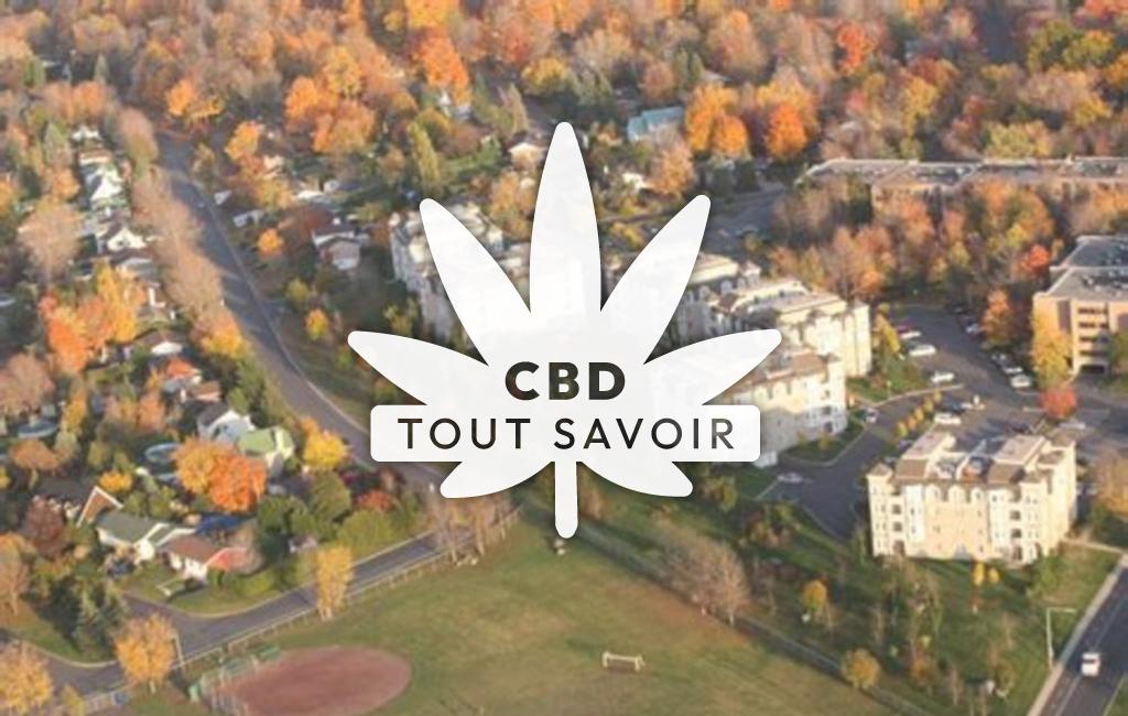 Village à Sainte-Julie avec feuille Cannabis CBD