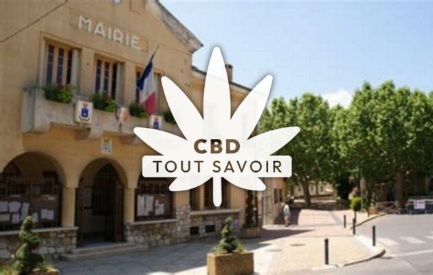 Village à Sainte-Tulle avec feuille Cannabis CBD