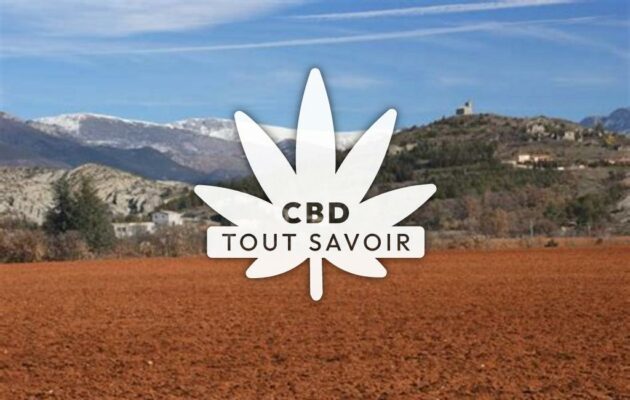 Village à Salignac avec feuille Cannabis CBD