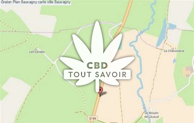 Village à Sauvagny avec feuille Cannabis CBD