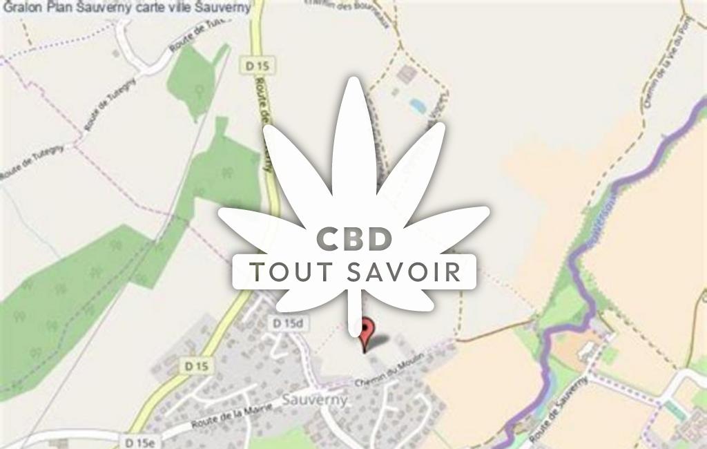 Village à Sauverny avec feuille Cannabis CBD