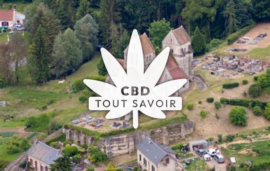 Village à Septvaux avec feuille Cannabis CBD