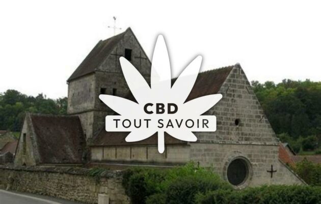 Village à Serches avec feuille Cannabis CBD