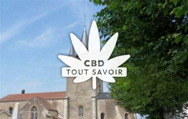 Village à Sermoyer avec feuille Cannabis CBD