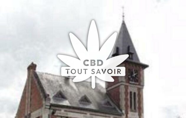 Village à Servais avec feuille Cannabis CBD