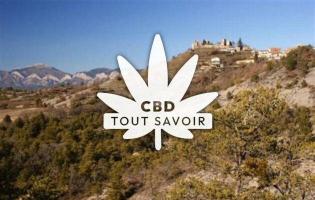 Village à Sigoyer avec feuille Cannabis CBD