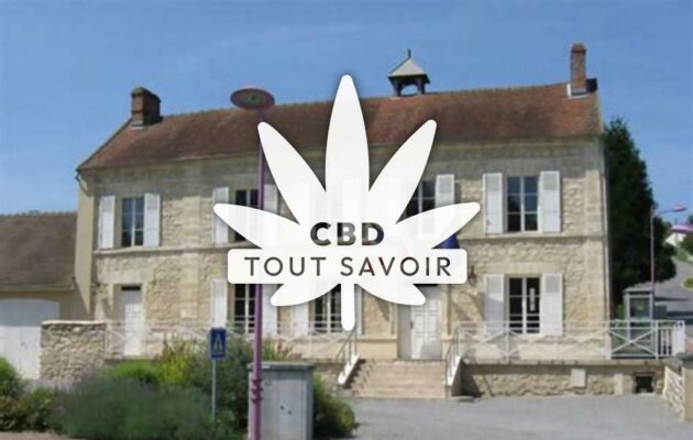 Village à Silly-la-Poterie avec feuille Cannabis CBD