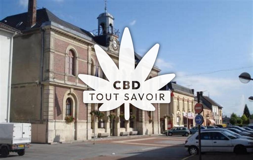 Village à Sissonne avec feuille Cannabis CBD