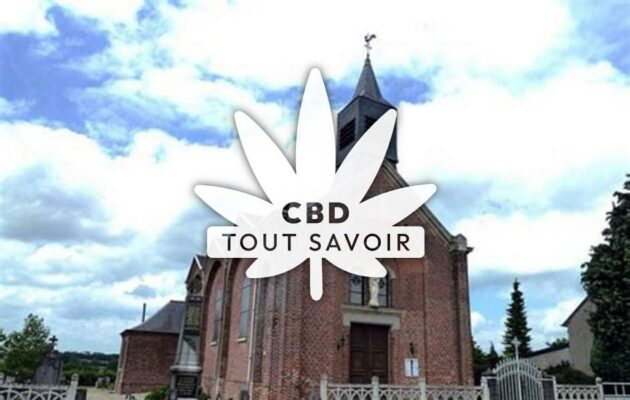 Village à Soize avec feuille Cannabis CBD