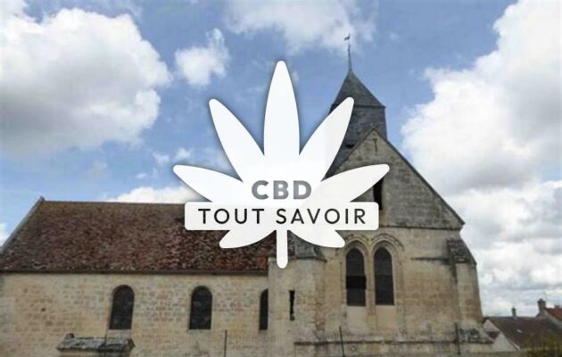 Village à Sommelans avec feuille Cannabis CBD