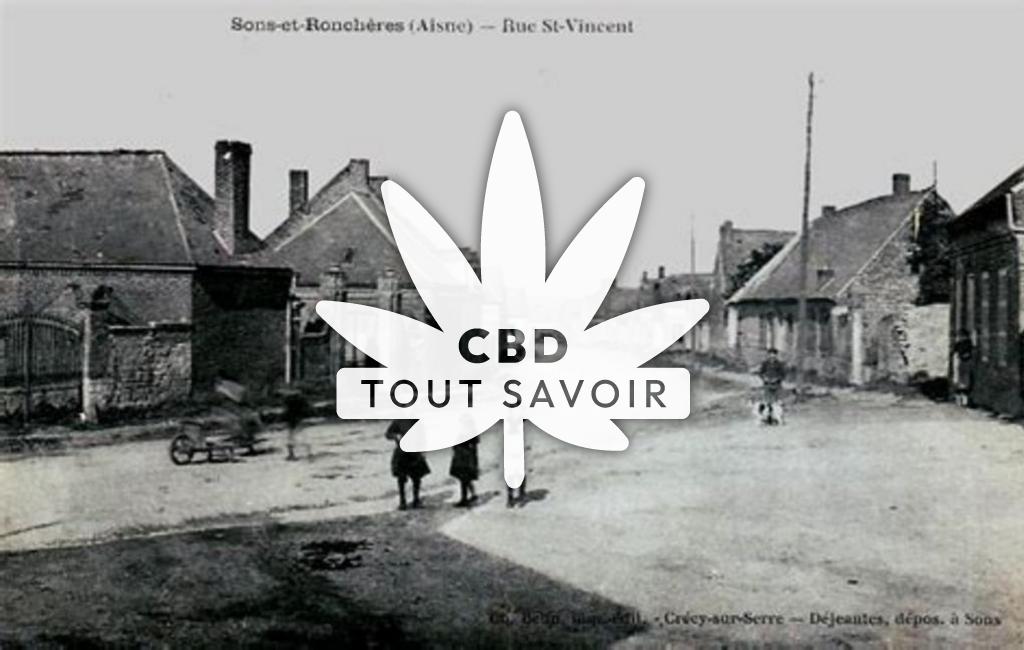 Village à Sons-Et-Roncheres avec feuille Cannabis CBD