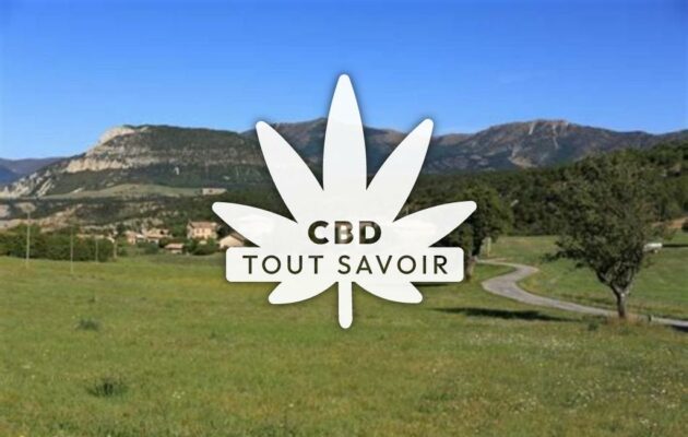 Village à Sorbiers avec feuille Cannabis CBD