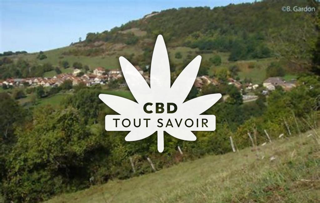 Village à Souclin avec feuille Cannabis CBD