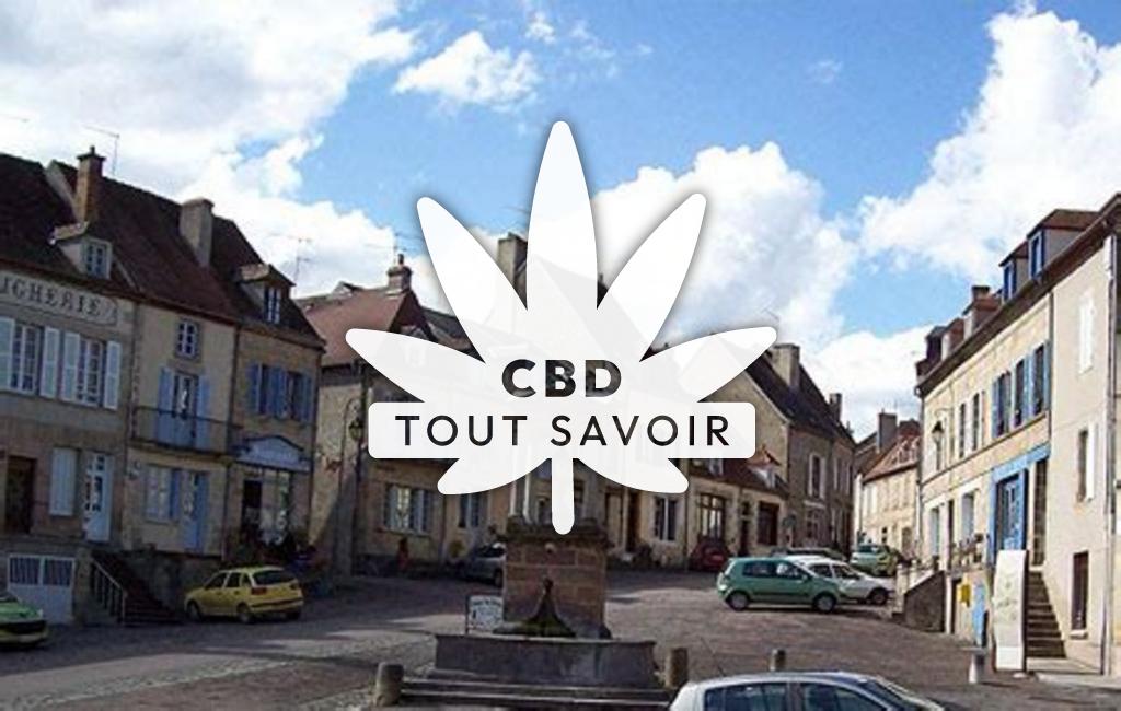 Village à Souvigny avec feuille Cannabis CBD