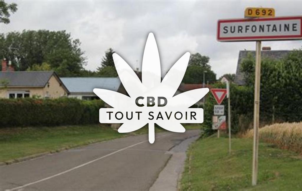 Village à Surfontaine avec feuille Cannabis CBD