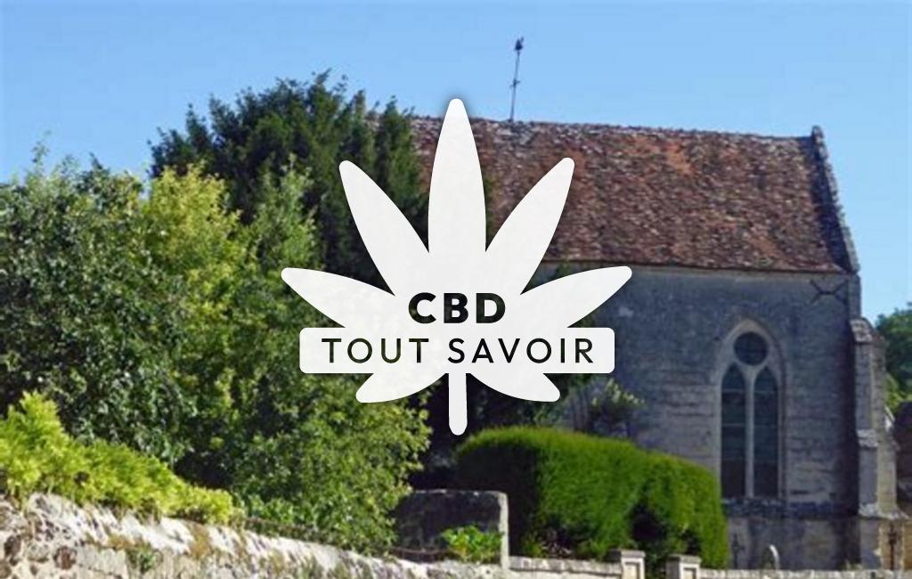 Village à Tannieres avec feuille Cannabis CBD