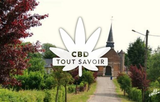 Village à Thenailles avec feuille Cannabis CBD