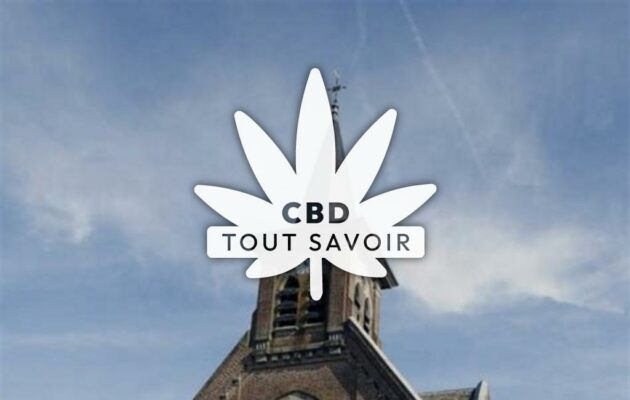 Village à Thenelles avec feuille Cannabis CBD