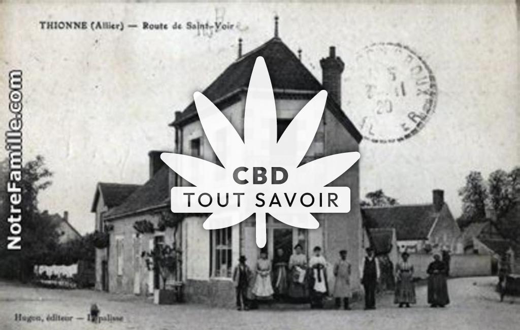 Village à Thionne avec feuille Cannabis CBD