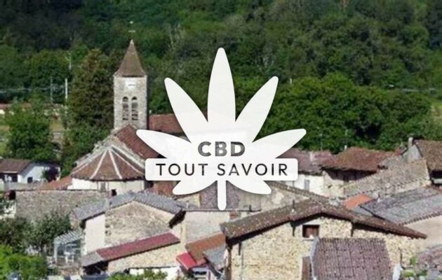 Village à Torcieu avec feuille Cannabis CBD