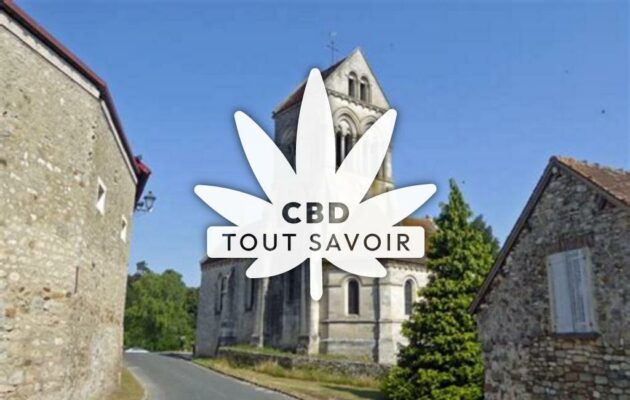 Village à Torcy-en-Valois avec feuille Cannabis CBD