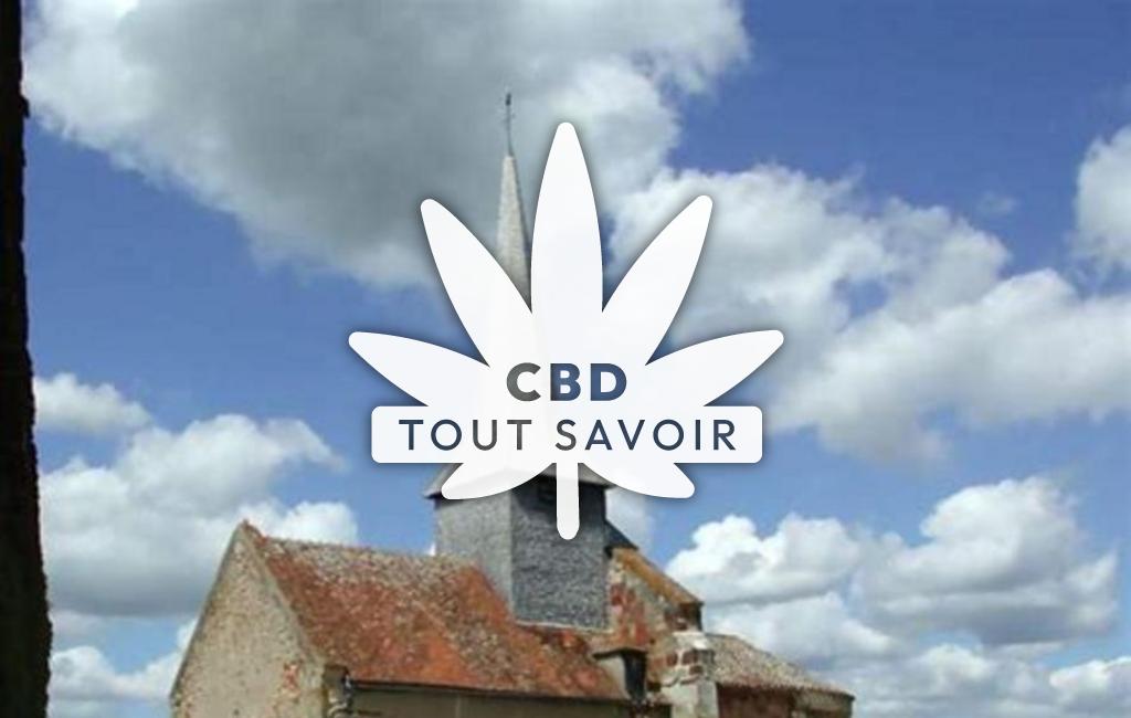 Village à Tortezais avec feuille Cannabis CBD