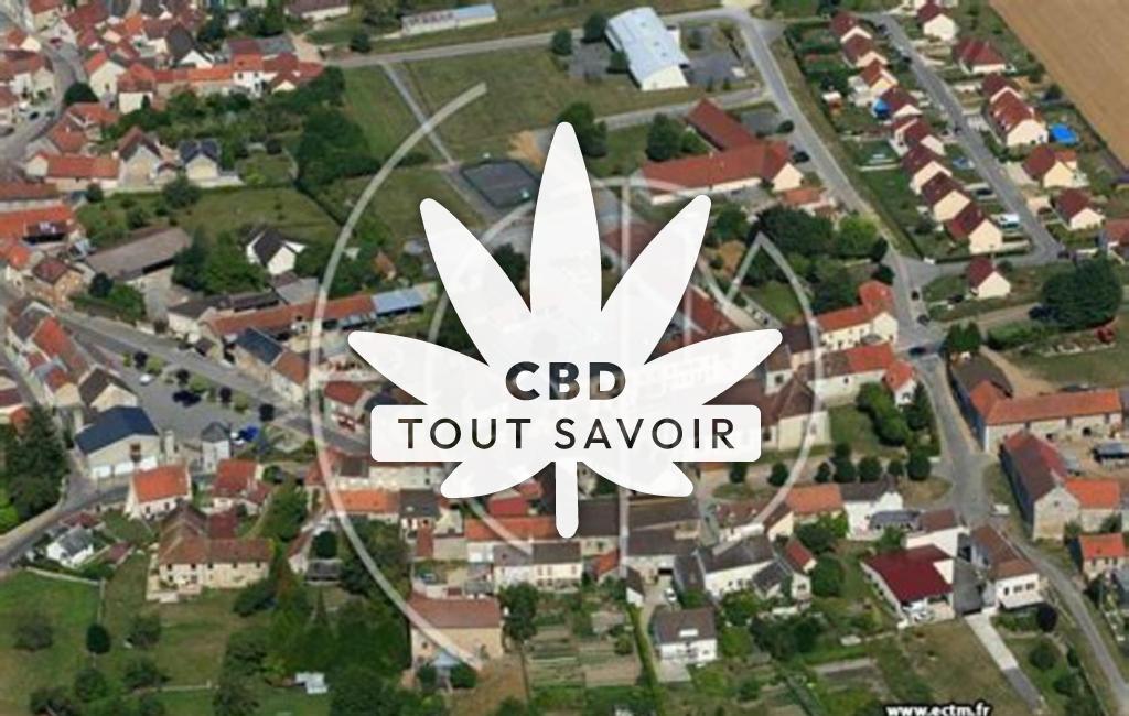 Village à Trelou-sur-Marne avec feuille Cannabis CBD