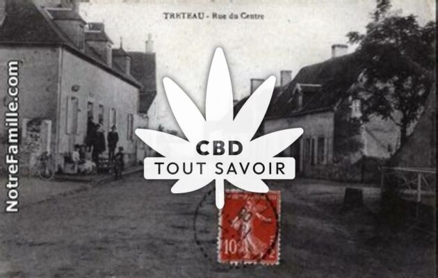 Village à Treteau avec feuille Cannabis CBD