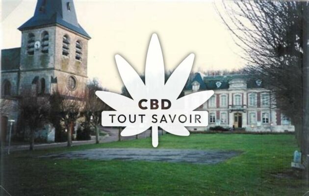 Village à Trosly-Loire avec feuille Cannabis CBD