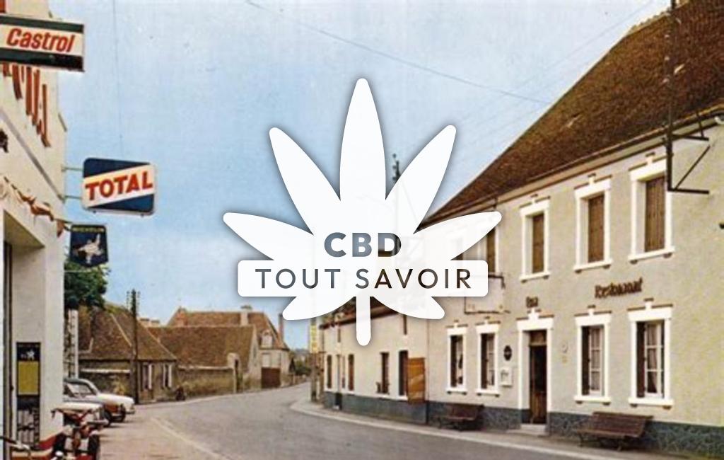 Village à Urcay avec feuille Cannabis CBD