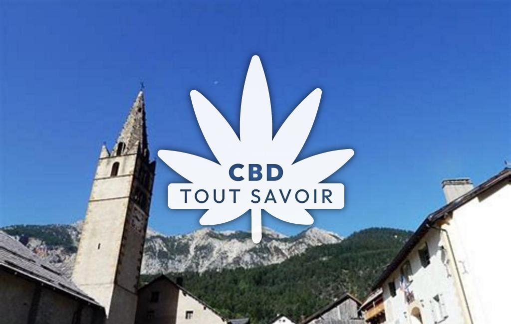 Village à Val-des-Pres avec feuille Cannabis CBD