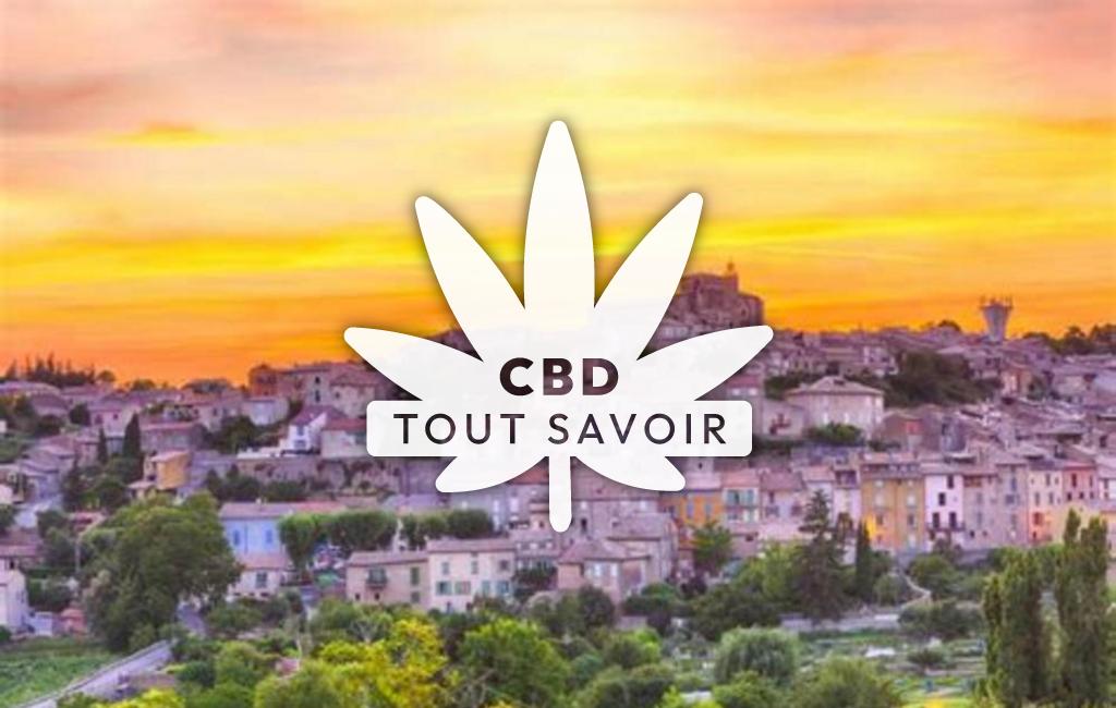 Village à Valensole avec feuille Cannabis CBD