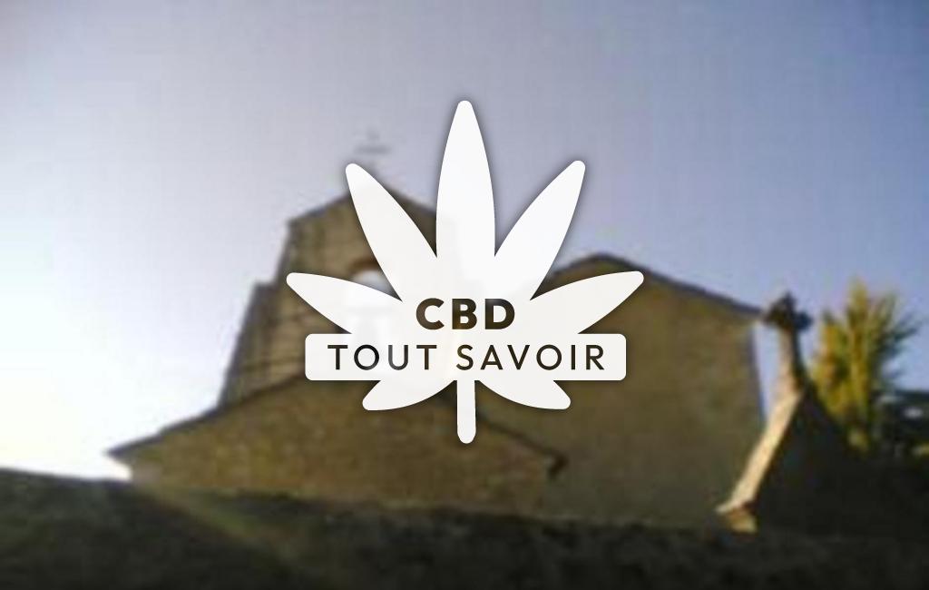 Village à Valignat avec feuille Cannabis CBD