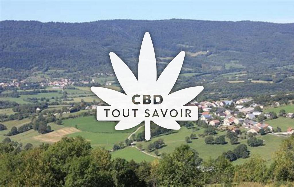 Village à Valromey-sur-Seran avec feuille Cannabis CBD