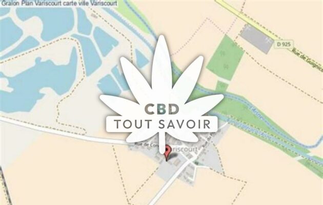 Village à Variscourt avec feuille Cannabis CBD