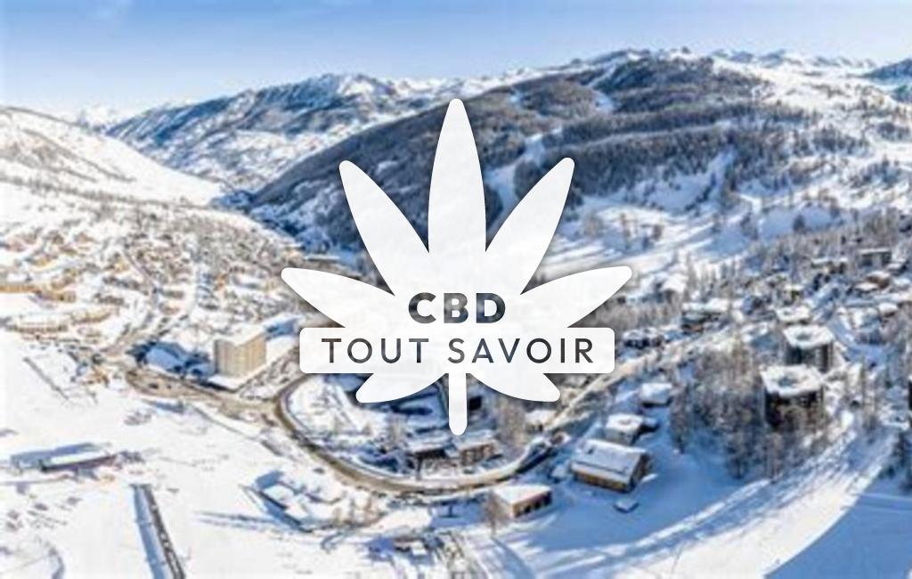 Village à Vars avec feuille Cannabis CBD