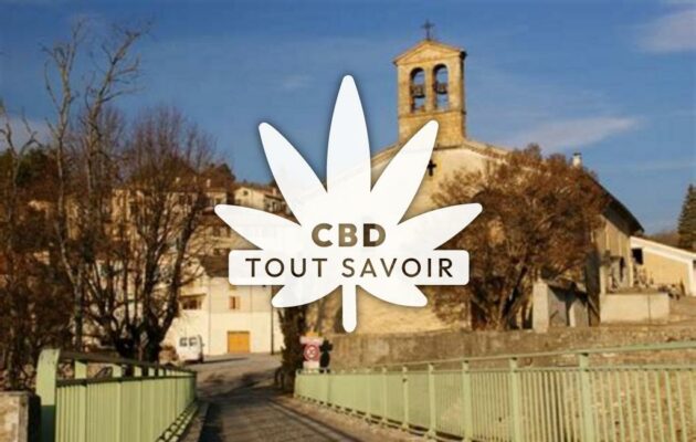 Village à Vaumeilh avec feuille Cannabis CBD