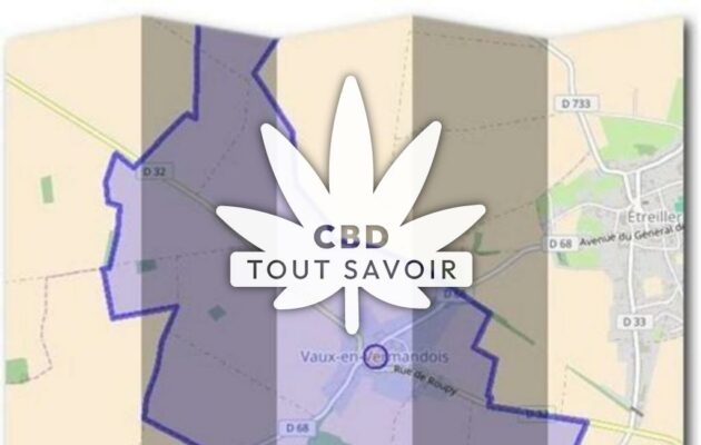 Village à Vaux-en-Vermandois avec feuille Cannabis CBD