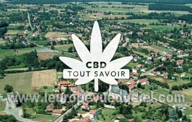 Village à Vendat avec feuille Cannabis CBD