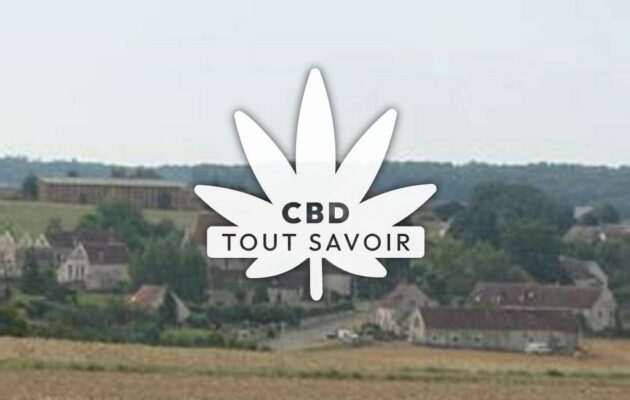 Village à Vendieres avec feuille Cannabis CBD