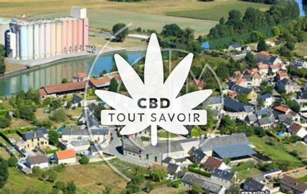 Village à Venizel avec feuille Cannabis CBD