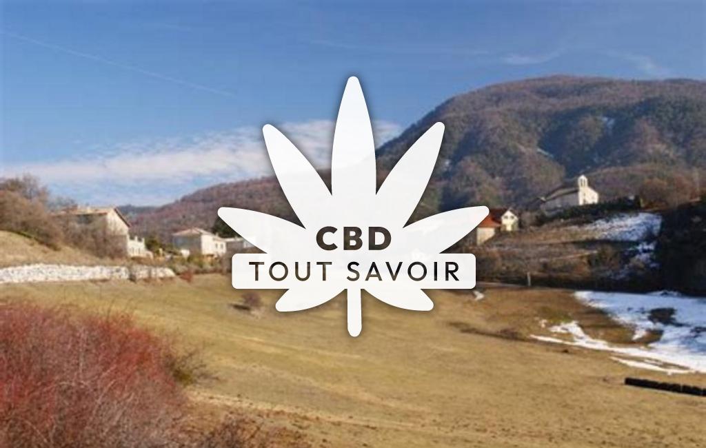 Village à Venterol avec feuille Cannabis CBD