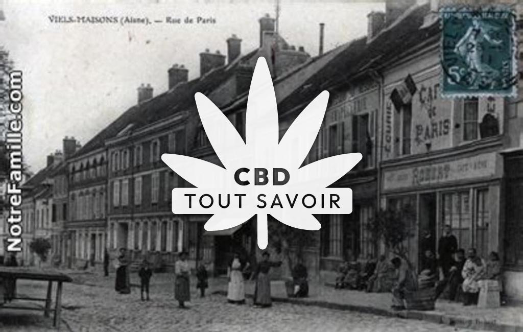 Village à Viels-Maisons avec feuille Cannabis CBD