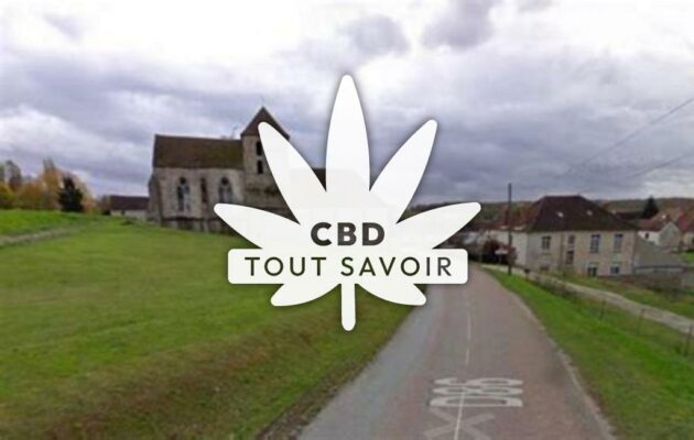 Village à Viffort avec feuille Cannabis CBD