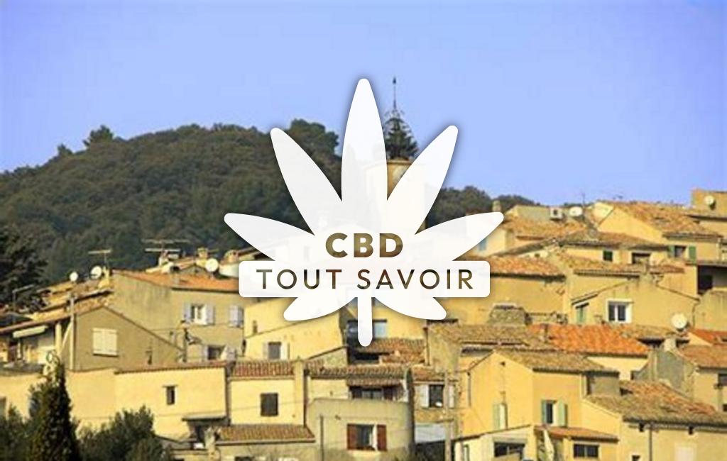 Village à Villeneuve avec feuille Cannabis CBD