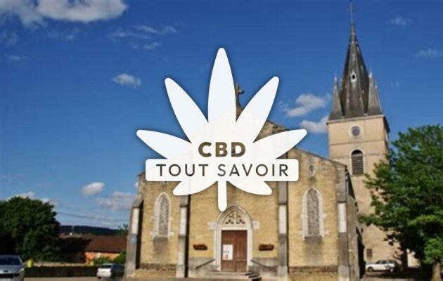 Village à Villereversure avec feuille Cannabis CBD