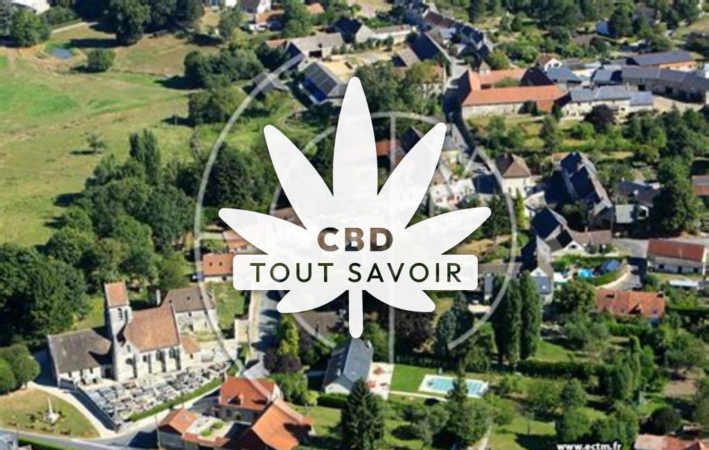 Village à Villers-Helon avec feuille Cannabis CBD