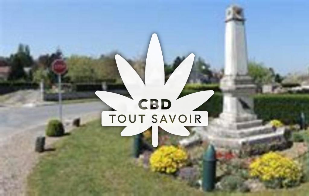 Village à Vivieres avec feuille Cannabis CBD