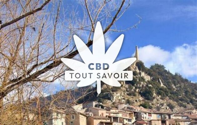 Village à Volonne avec feuille Cannabis CBD